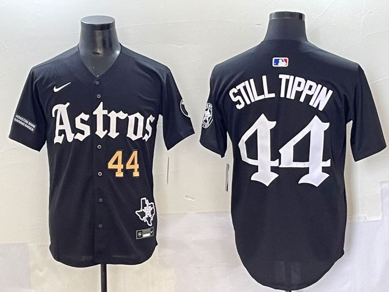 Men 2025 Houston Astros #44 Still Tippin Black Five generations Joint Name Nike MLB Jersey style 8->houston astros->MLB Jersey